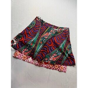 Anthropologie Odille Mini Skirt Womens Size 4 Multicolor Layered Paisley Floral‎
